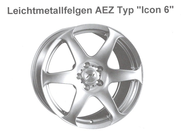 Alufelge AEZ Icon-6 7x17 Corolla [E12] 05003-2S420